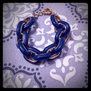 JCrew navy chunky bracelet